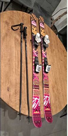 zestaw narty K2 LUV 135cm buty Nordica GDX kask 4f Mould z wentylacją