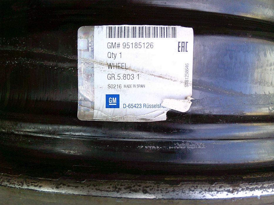 Felgi stalowe Opel 6J15 ET39 4x100 (czujniki+kołpaki)