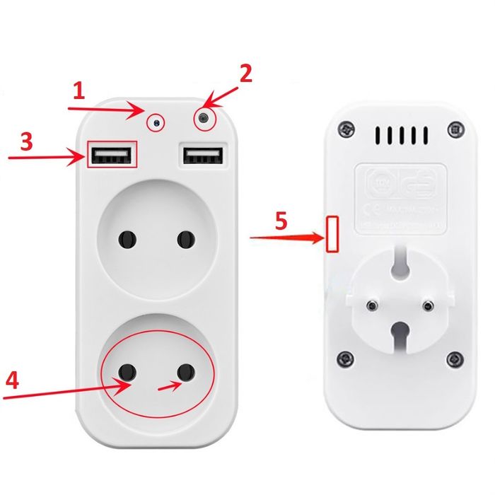 Ukryta Kamera Szpiegowska Rozgałęźnik Adapter Ładowarka 32GB Wifi