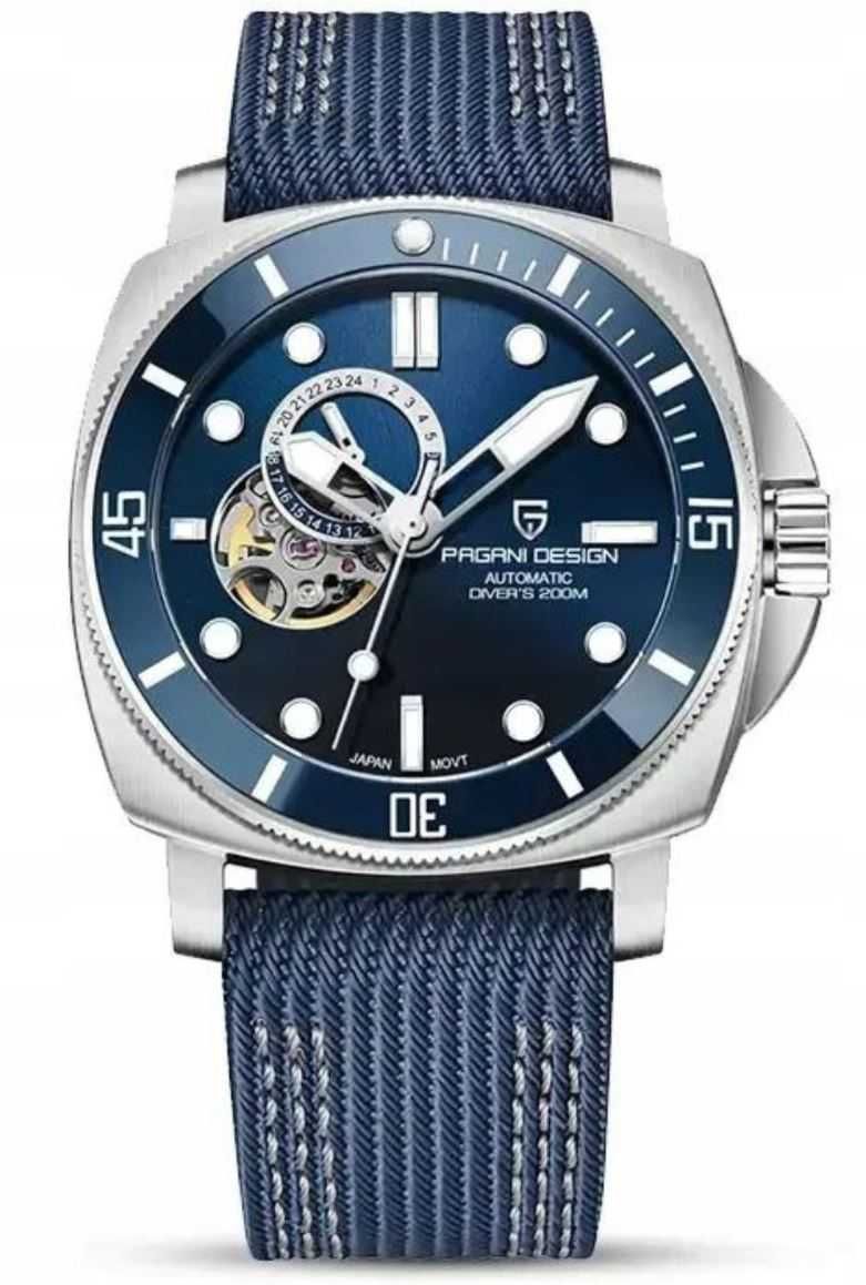 ZEGAREK PAGANI DESIGN PD-1736 blue automatic NH36 20atm sapphire GW24