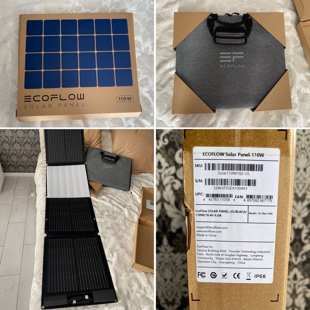 Нова сонячна панель EcoFlow 110W Solar Panel портативна - розкладна
