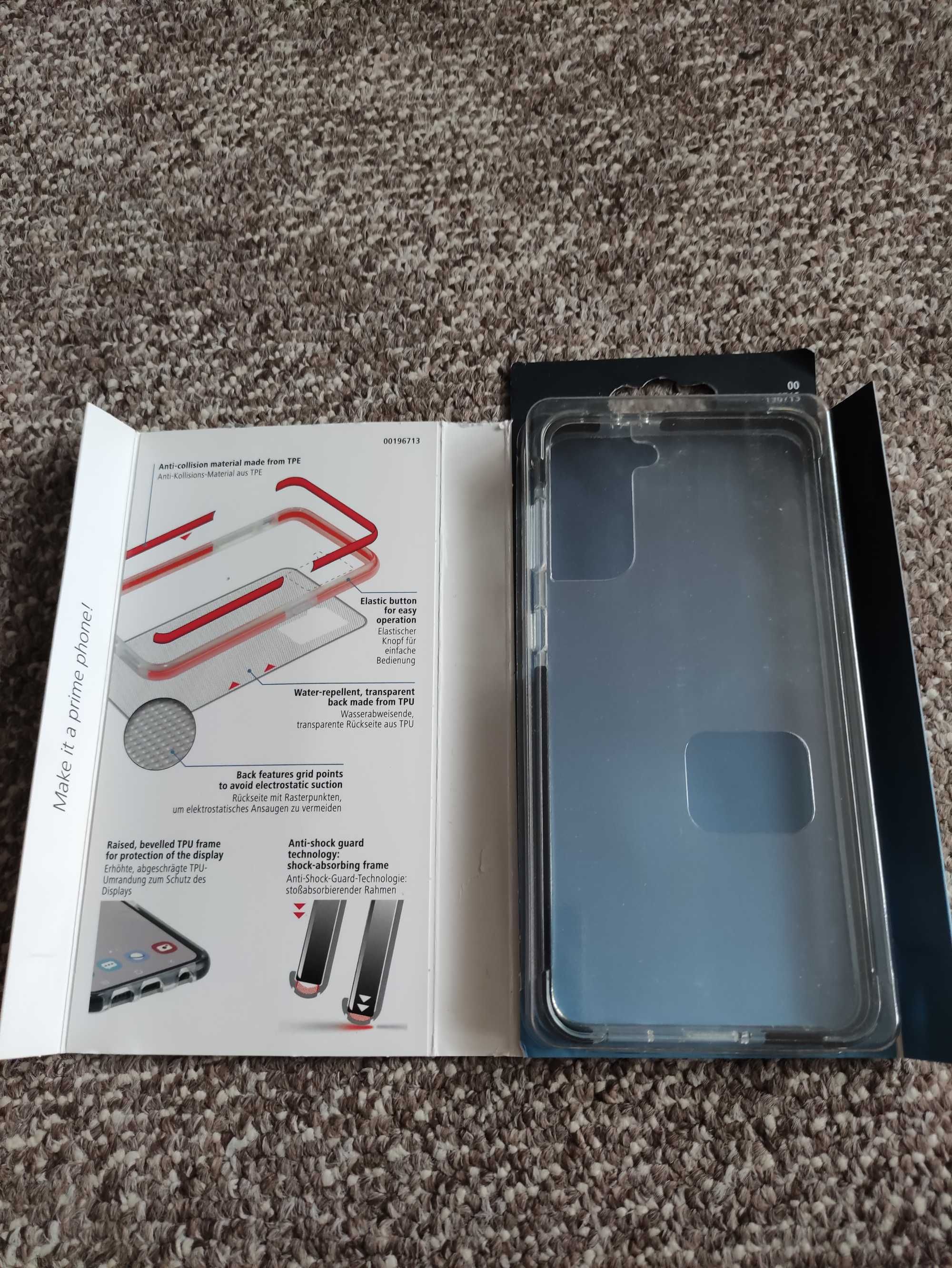 196713 Osłona Samsung Galaxy S21+ 5G (czarna, przezroczysta)