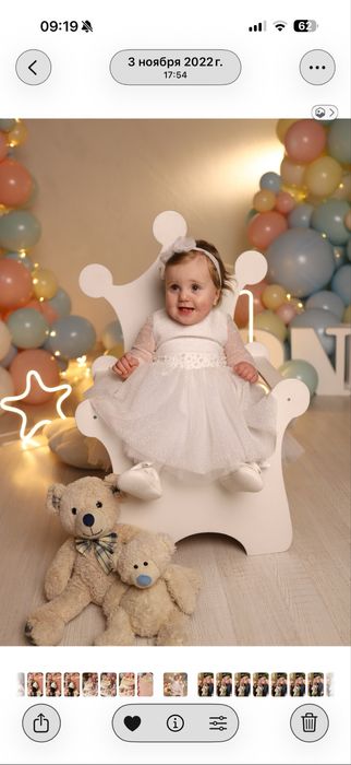 Сукня святкова на дівчинку, на 1 рік