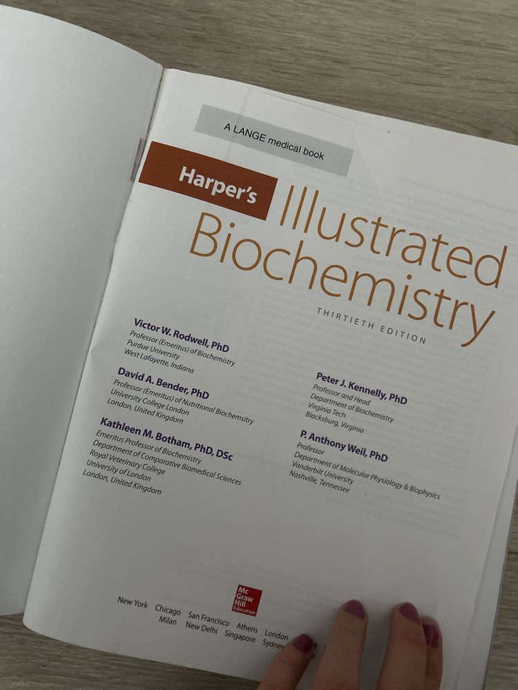 Harper’s illustrated biochemistry 30th edition