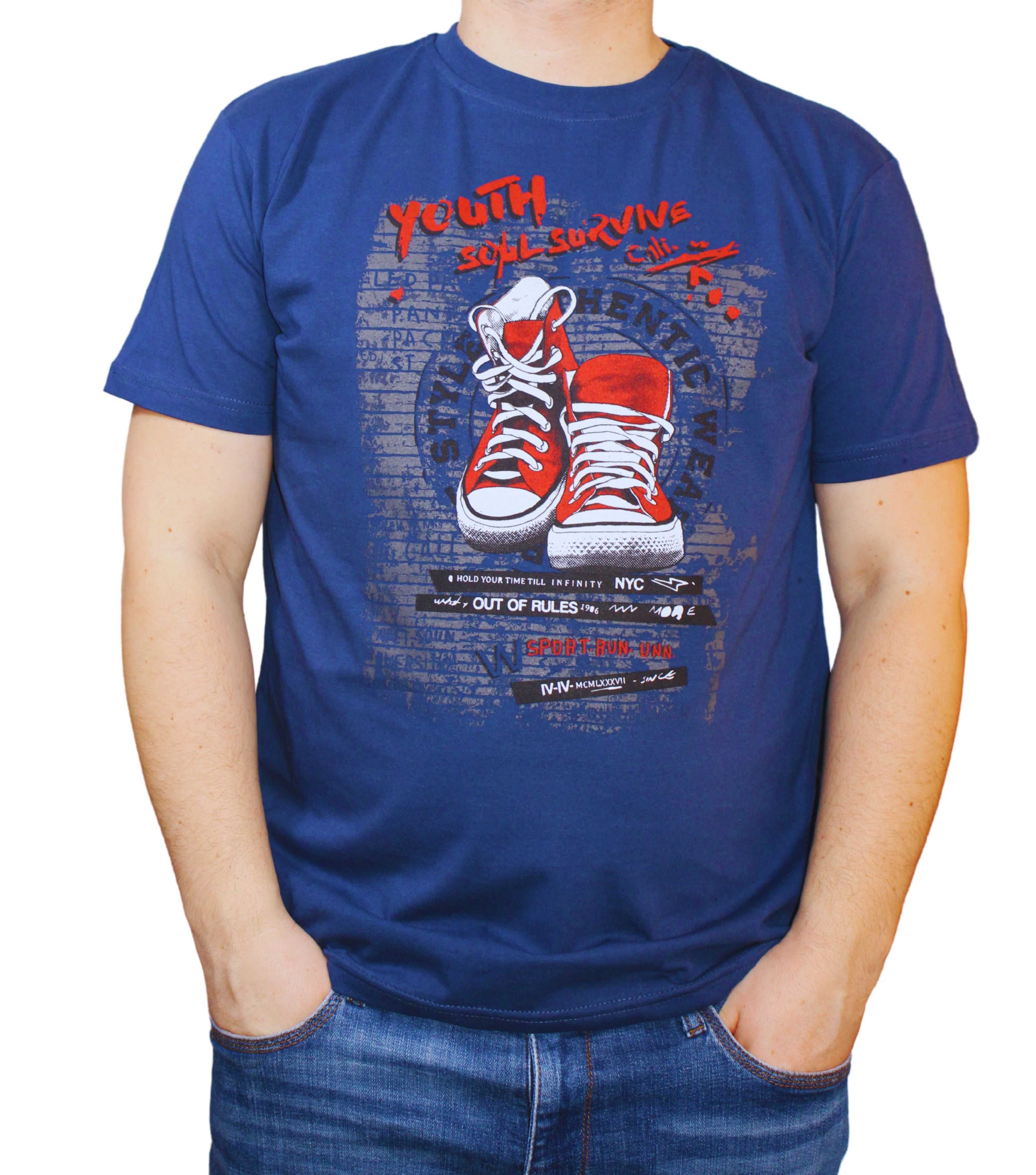 koszulka męska w modnych wzorach i kolorach rozmiary od L do 3XL