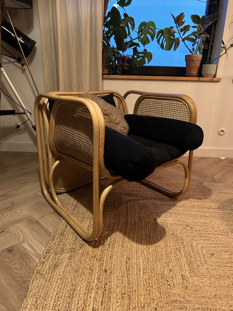 Fotel boho rattan bali duzy design rattanowy plecionka wiedenska