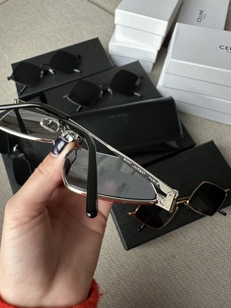 Okulary nowe ysl srebrna ramka