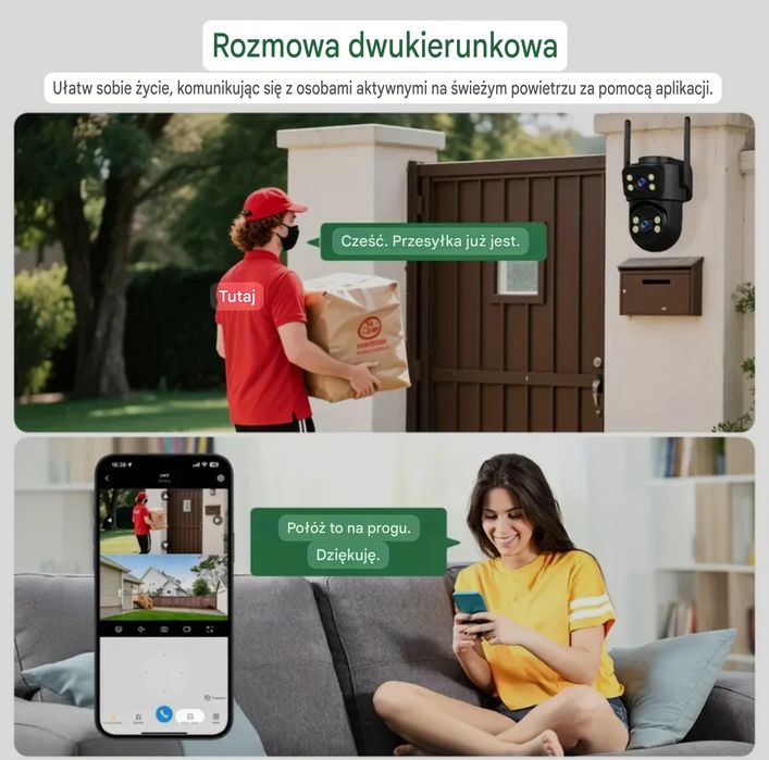Kamera WIFI Obrotowa 6MP Dwa Obiektywy IP65
