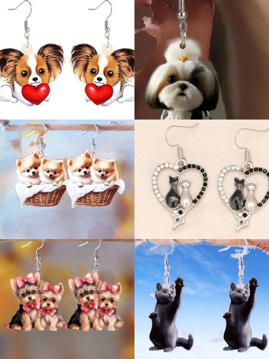 Dwustronne kolczyki z akrylu