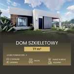 Dom modułowy szkieletowy 77 m2 do wejścia pod klucz, do 260 m2 import