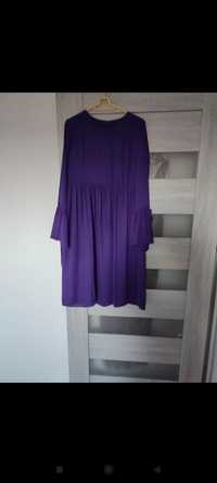 Sukienka MIDI M fiolet purpurowa