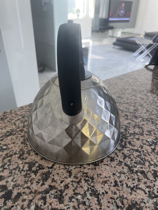 Czajnik srebrny wzor 3D induction