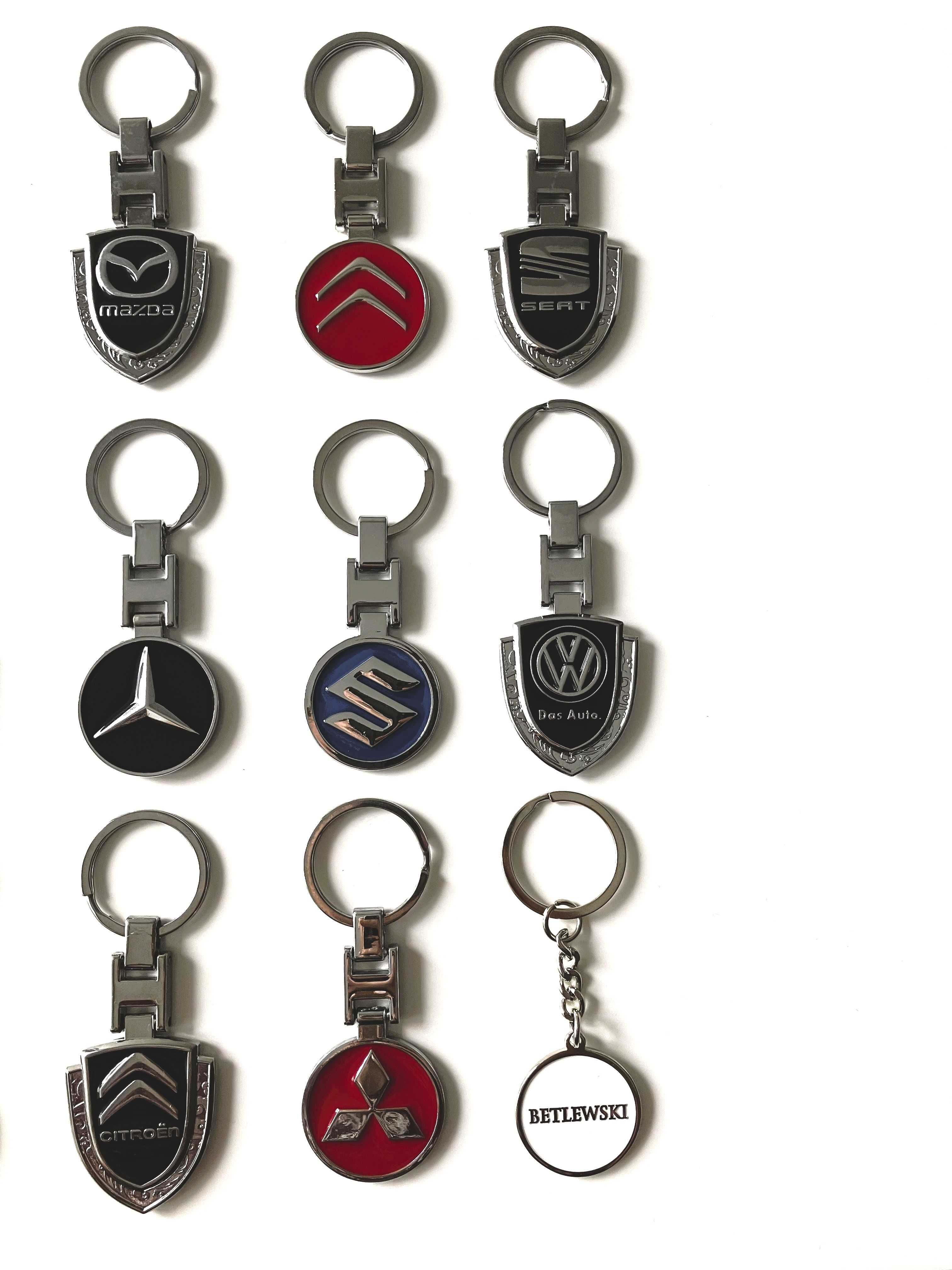 Metalowy srebrny Brelok do kluczy samochodowych breloczek emblemat!