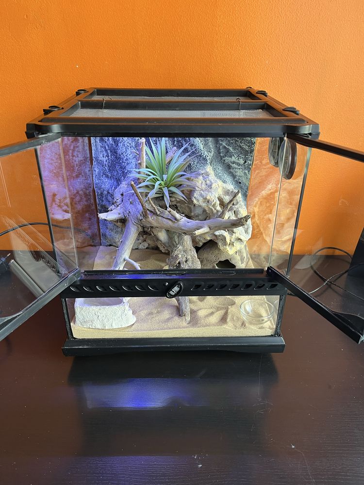Terrário ExoTerra 30x30x30 – Totalmente Equipado