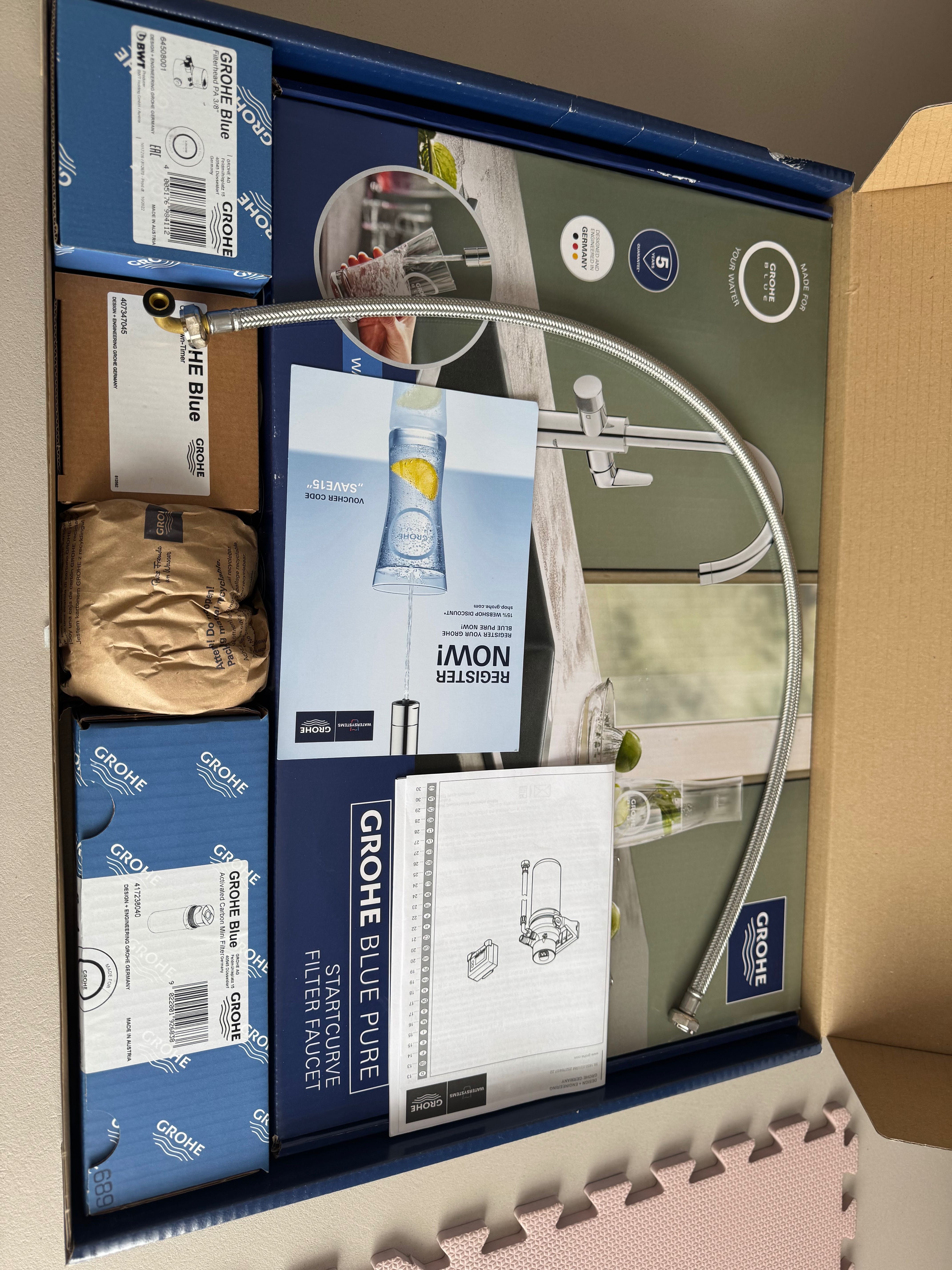 Grohe Blue Pure Start Zestaw Z Filtrem Węglem Aktywnym Chrom