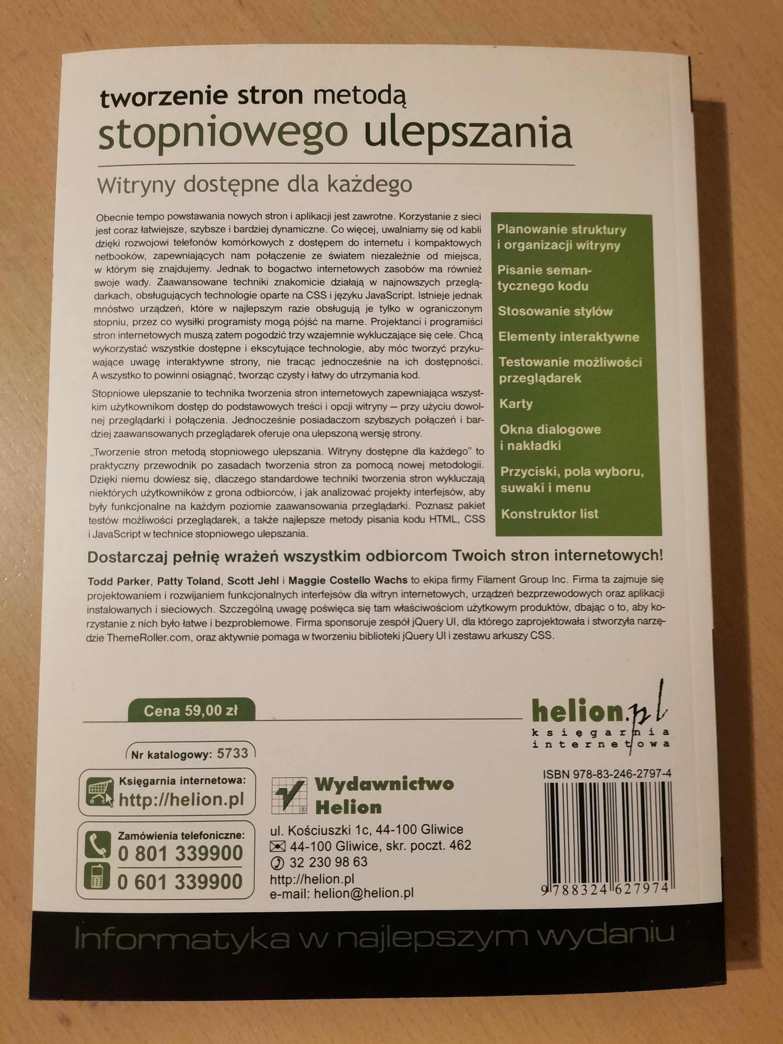 Tworzenie stron metodą stopniowego ulepszania - html, css, javascript