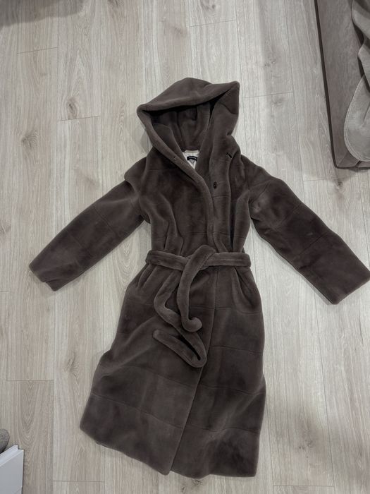 Коричнева еко-шубка