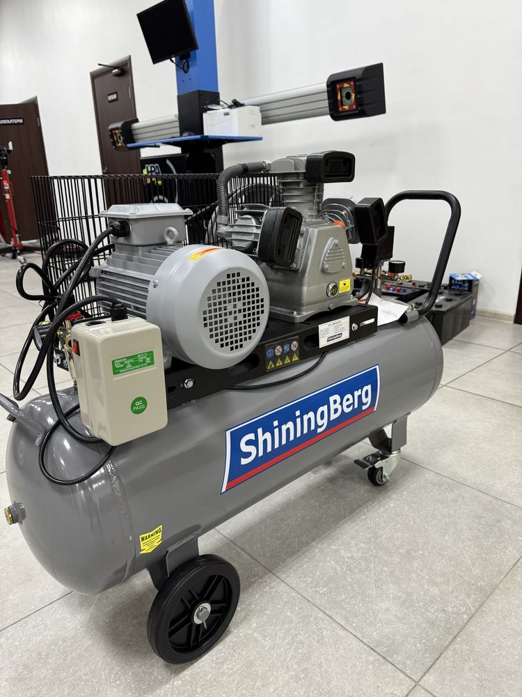 Компресор ShiningBerg LB40-100L. Ресивер 100л, 470 л/хв, 10 атм. 380 в