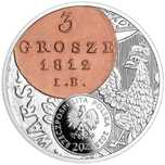 Moneta 20zł, Historia monety polskiej, 3 grosze Księstwa Warszawskiego