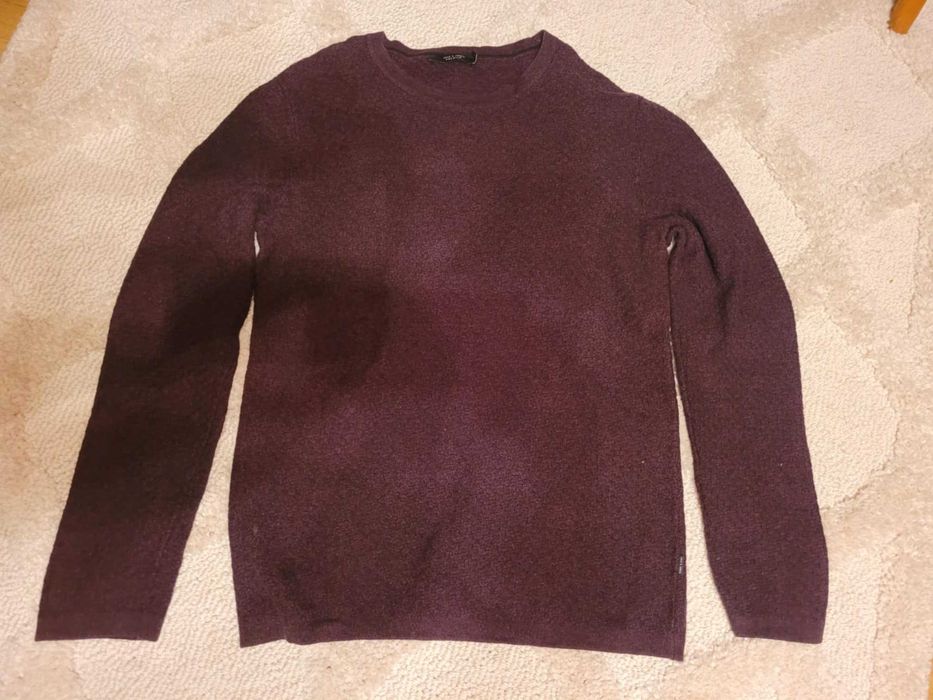 Jack & Jones Premium sweter 100% bawełna fioletowy L