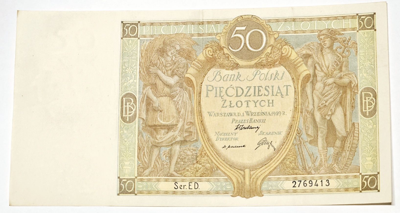 Banknot 50 złotych 1 września 1929 r.