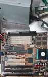 Conjunto de motherboard AT com gráfica, memórias, cpu e cooler