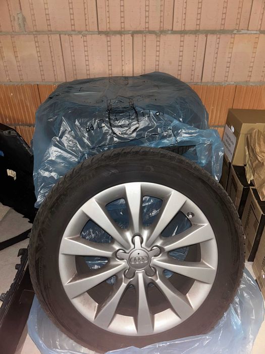Komplet Kół 17 Audi Oryginalne. Opony zimowe Goodyear 225 55 R17. ET39