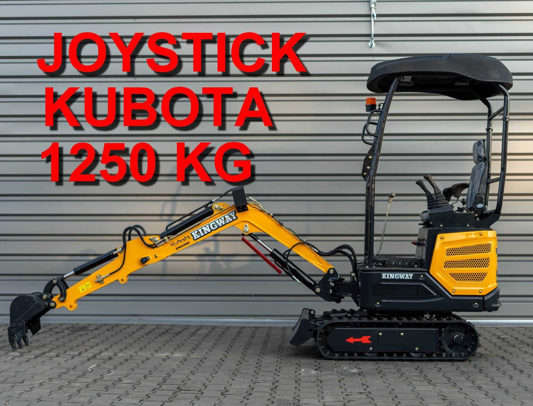 Minikoparka Kingway YAMA H12K z KABINĄ KUBOTA + JOYSTICK 1250 KG