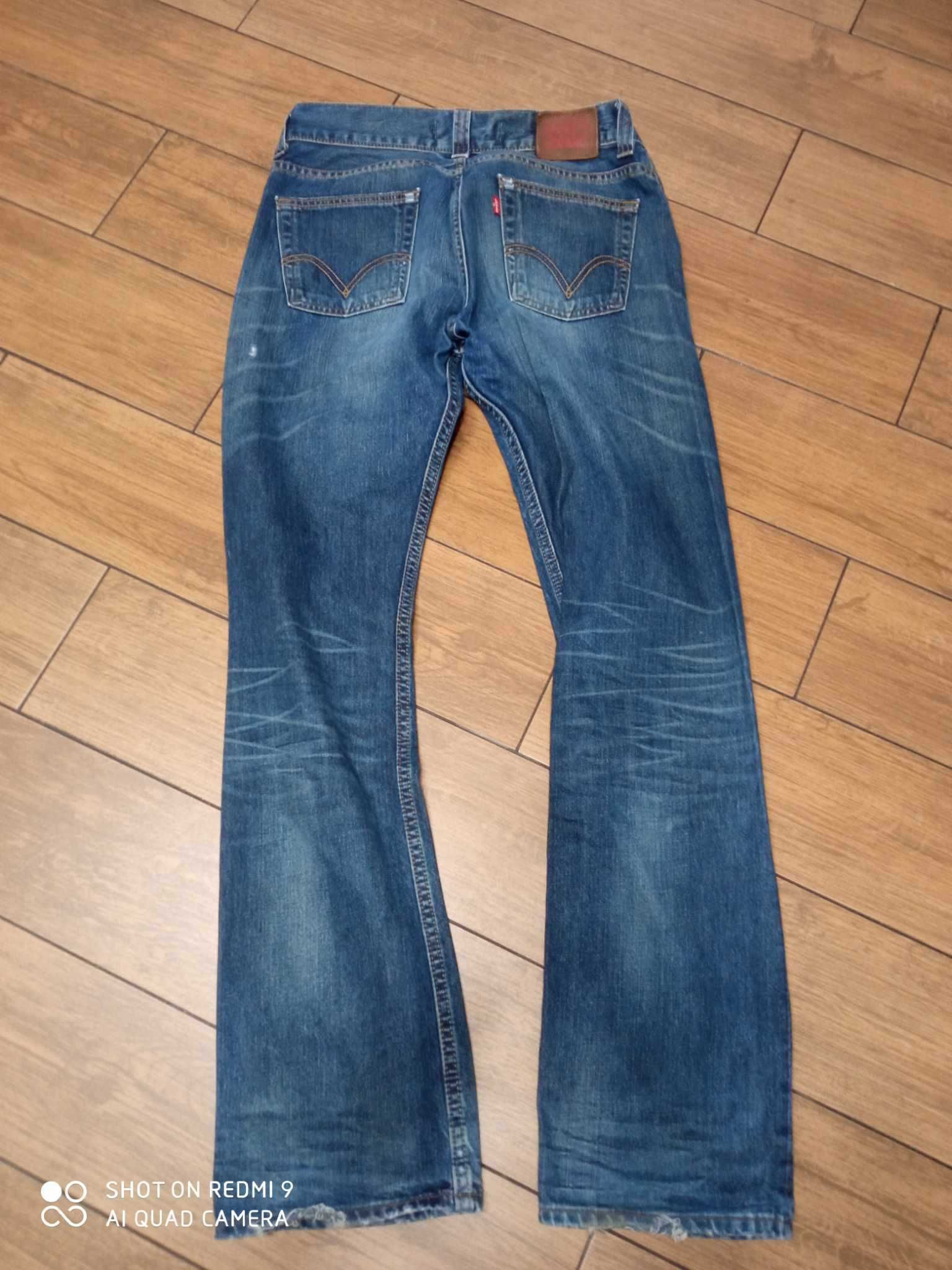 Spodnie męskie jeansy Levis Levi's 506 31X34 W31 L34 przetarcia
