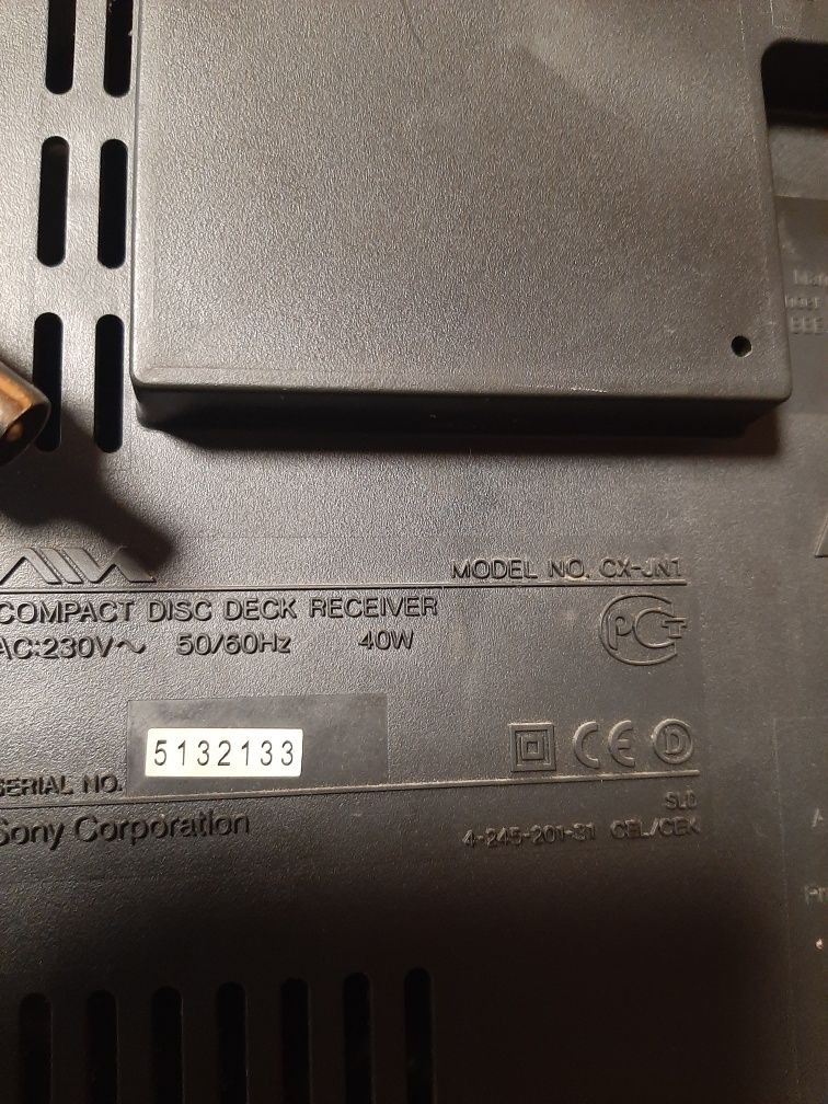 Wieża Aiwa CX,-JN1 potęga Bass radio I aux sprawne bez kolum i pilo