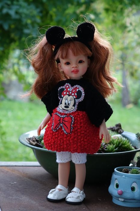 Myszka Miki dla lalki 32 cm  Paola Reina ubranko Jolinka rękodzieło