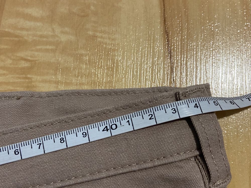 Laura Kent roz 48 4XL damskie spodnie jeansowe dżinsowe beżowe brązowe