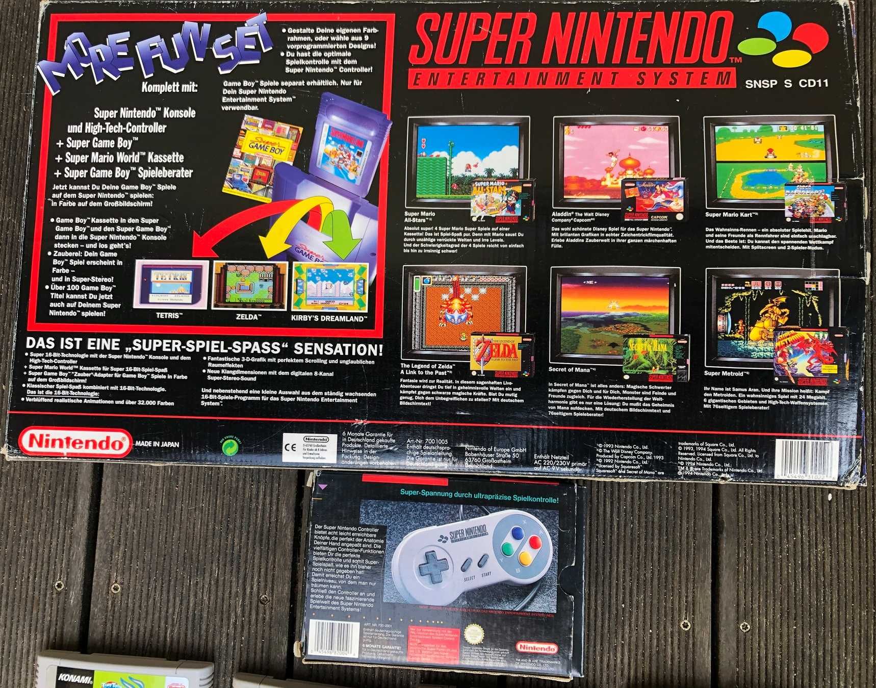 Konsola Super Nintendo 2 pady 10 Gier * MEGA Rarytas kolekcjonerski !