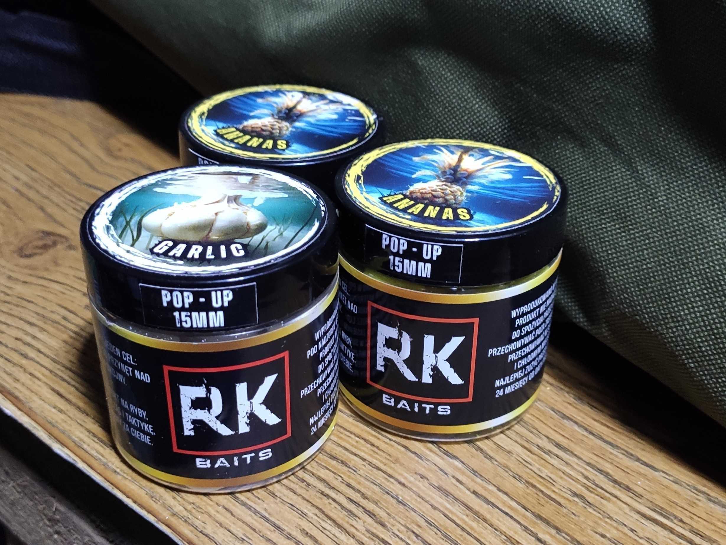 Kulki proteinowe RK Baits 15mm POP UP Czosnek +2x Ananas