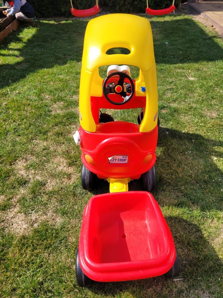 Jezdzik little tikes cozy coupe z przyczepka