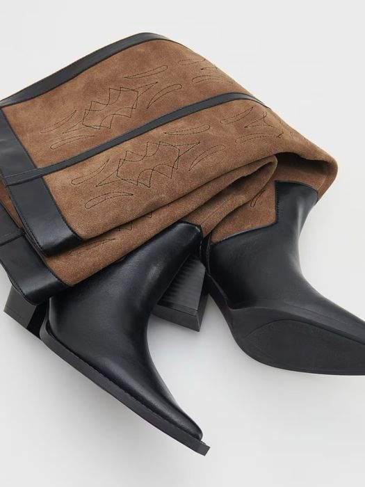 Шкіряні чоботи у ковбойському стилі