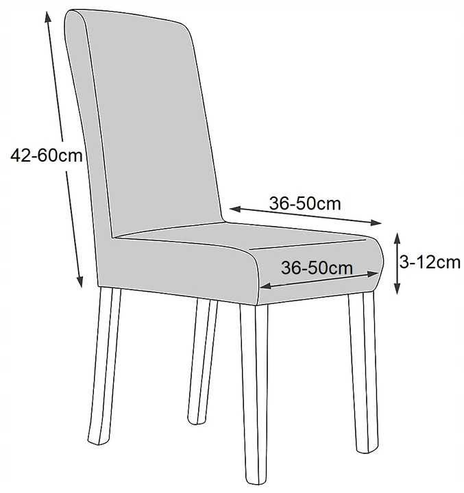 Szare jasne pokrowce elastyczne na krzesła komplet 4 sztuki