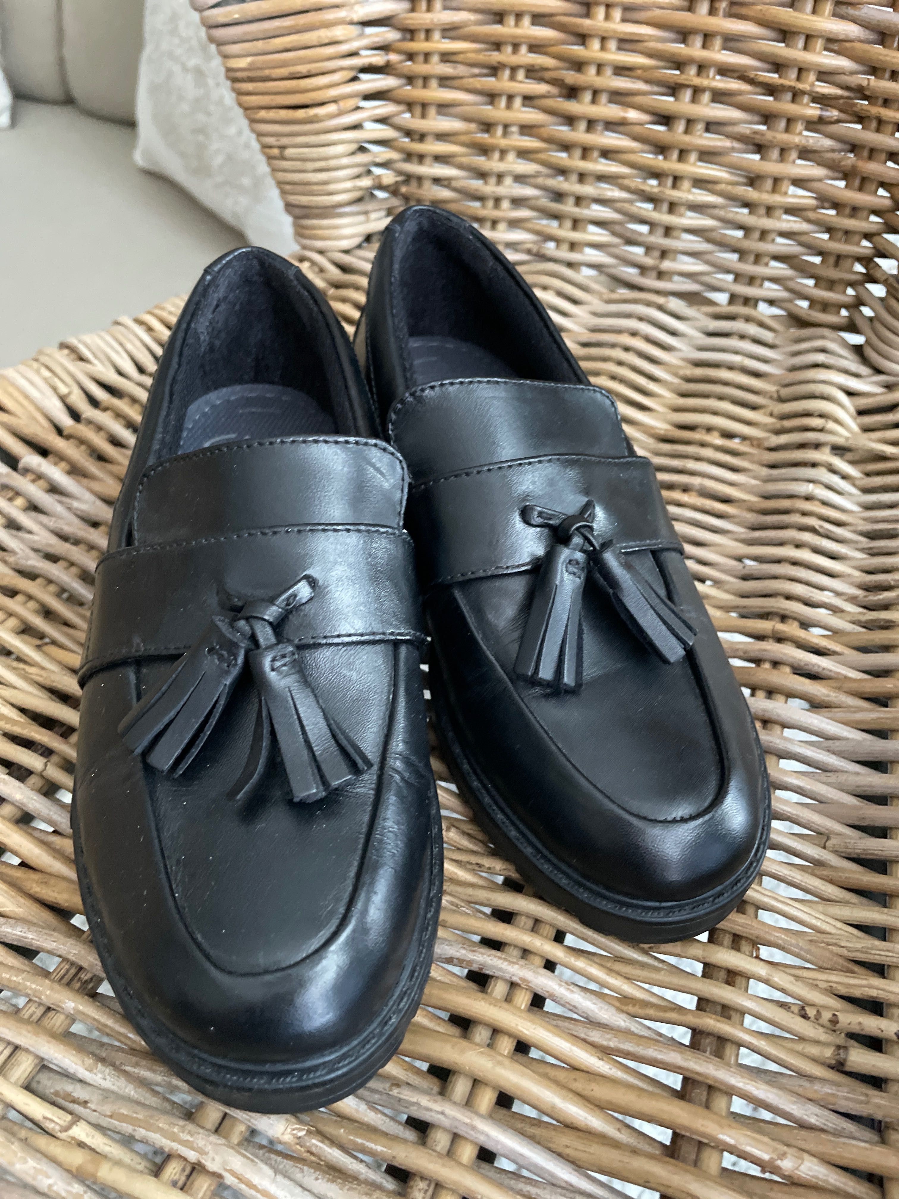 Clarks mokasyny skóra naturalna jak nowe 35,5