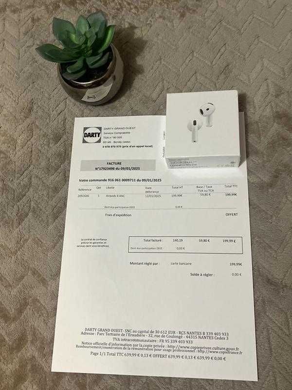 słuchawkiAppleairpods4zA-N-C- NOWE z gwarancją-do iOSi iPad