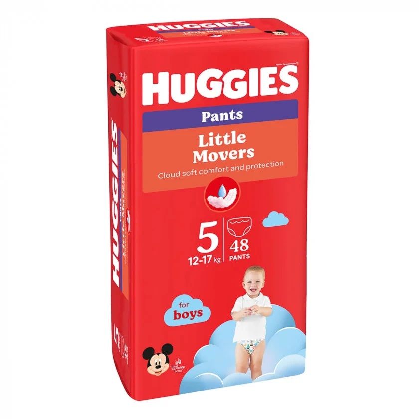 Підгузки-трусики для хлопчиків Huggies Little Movers 5 12-17 кг 48 шт
