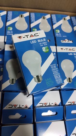 Lâmpada LED E27 A60 10W 806lm 6000K Branco Frio V-TAC VT-1853