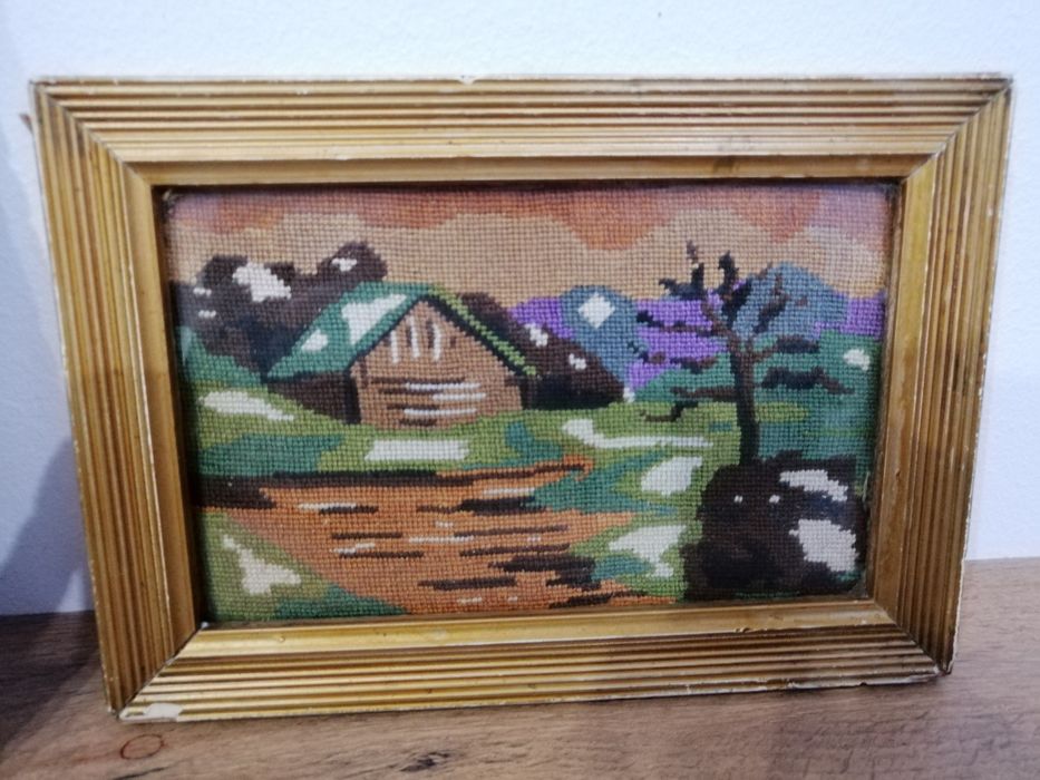 Obrazy wyszywana krajobrazy