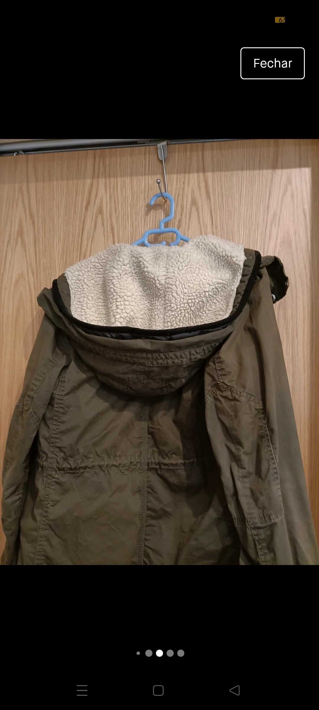 Parka transformável com sub casaco em pêlo