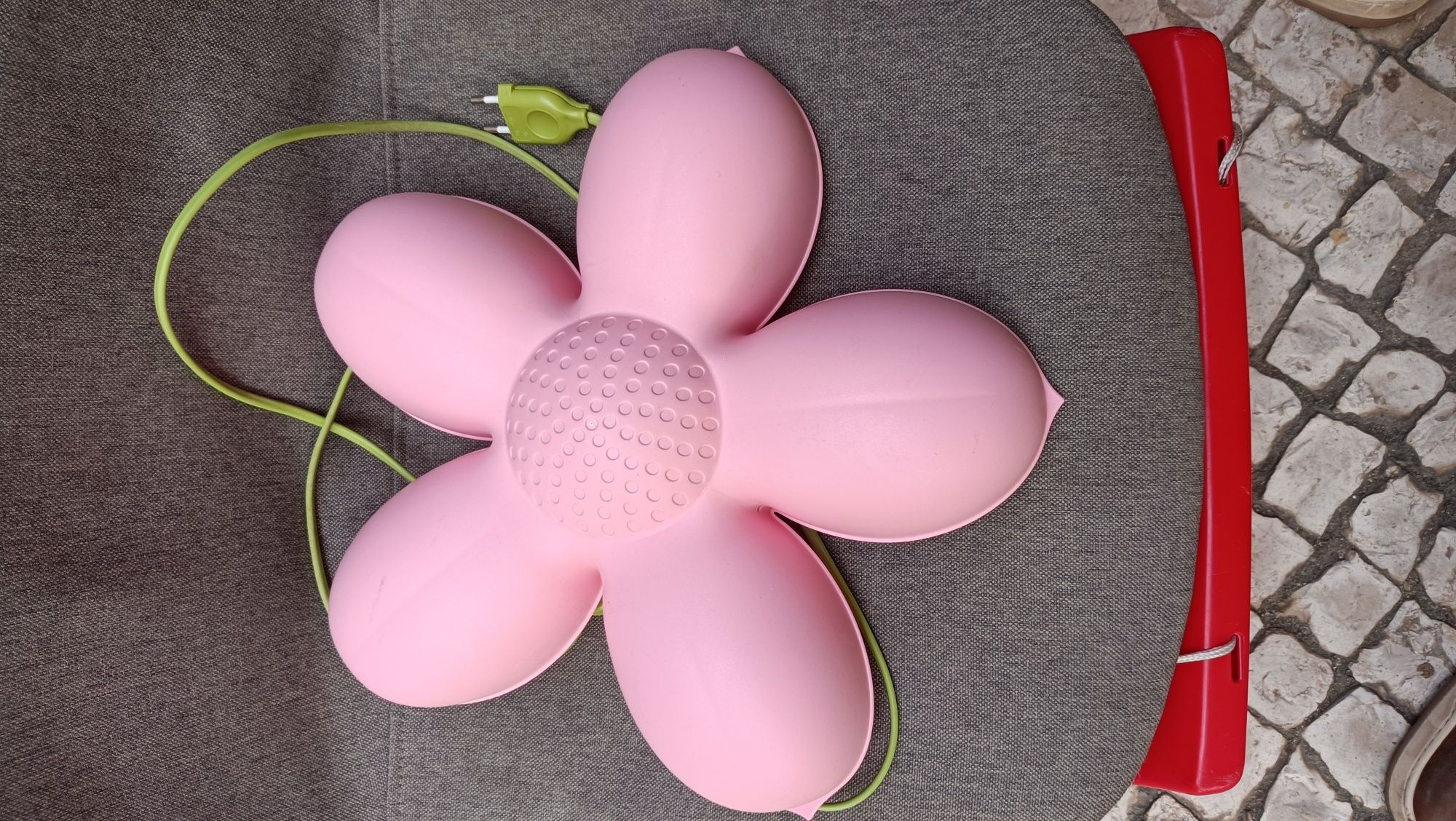 Candeeiro de parede - Flor rosa