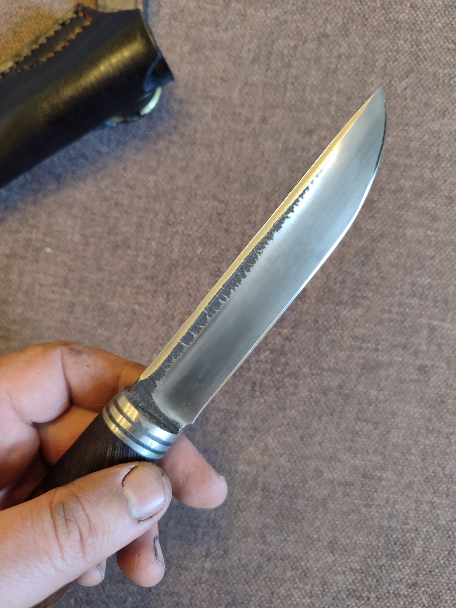 Нож ручной работы финка сталь к340