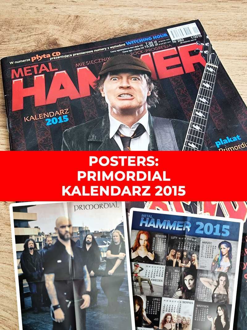 Metal Hammer 1/2015 - AC/DC, Plakaty: Primordial i Kalendarz 2015