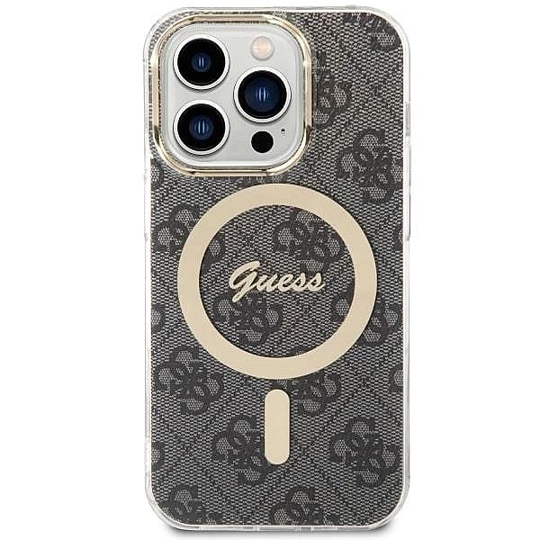 Etui Guess 4G MagSafe na iPhone 14 Pro - czarne