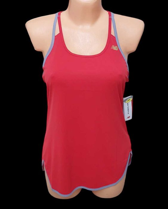 Czerwona koszulka sportowa NEW BALANCE UPF, R. S