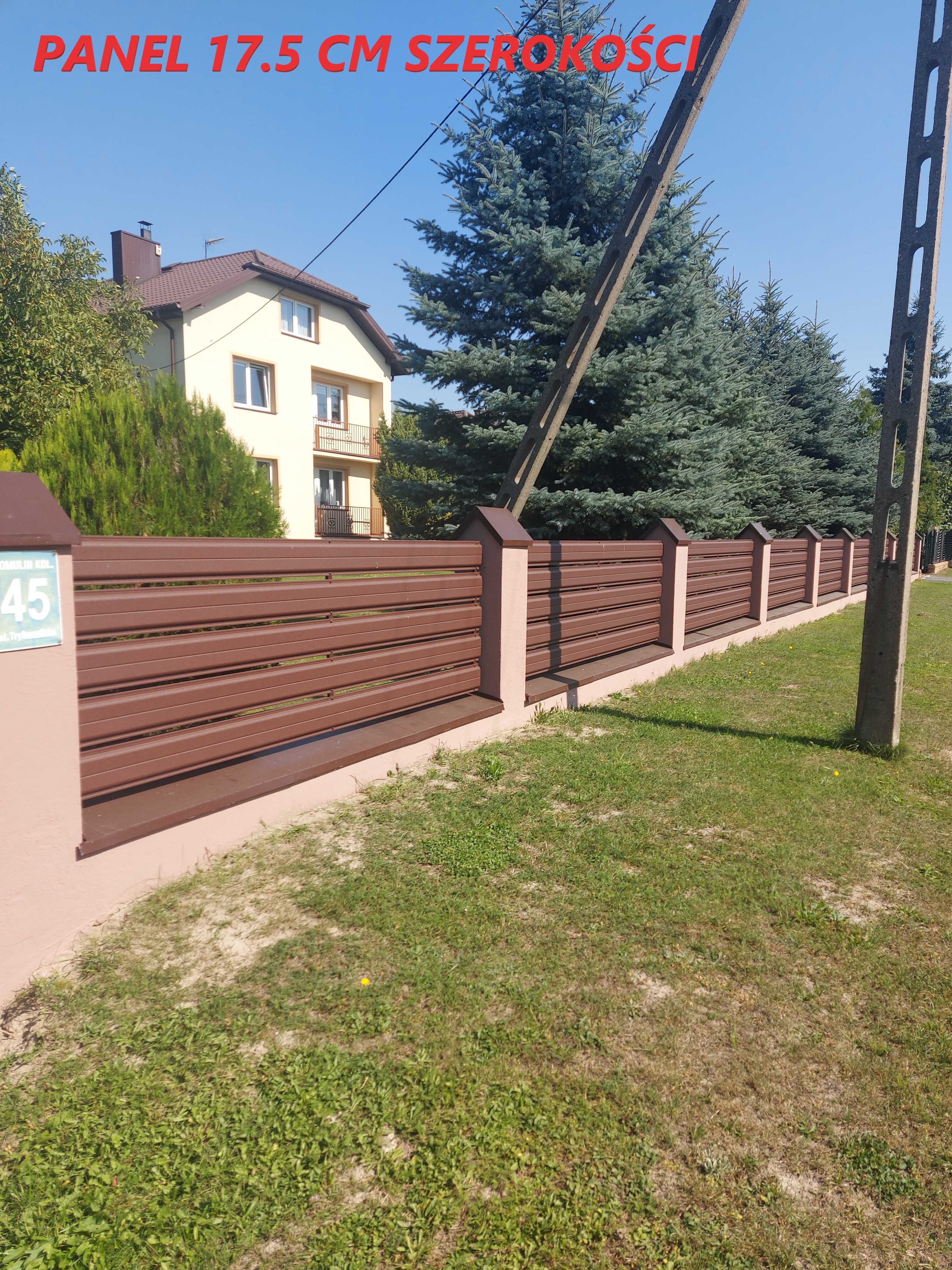 Panel Metalowy Ogrodzeniowy Sztachetki 17.5cm szer. Producent Transpor