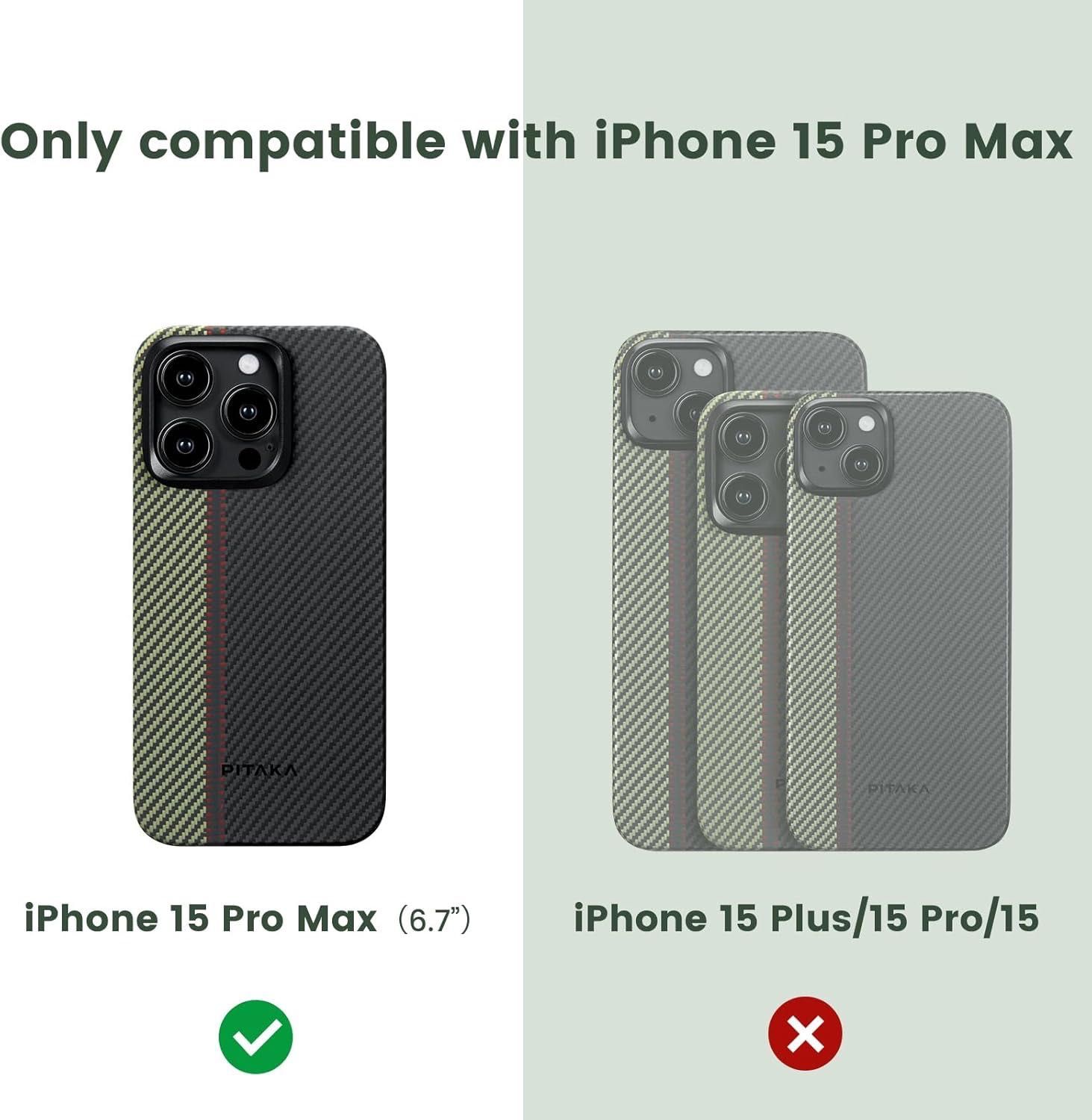 Карбоновый чехол Pitaka MagEZ Case 4 600D для iPhone 15 Pro Max
